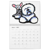 おもしろい犬好きのアニメ、カレンダー、オフリーシュアート カレンダー (3月 2027)