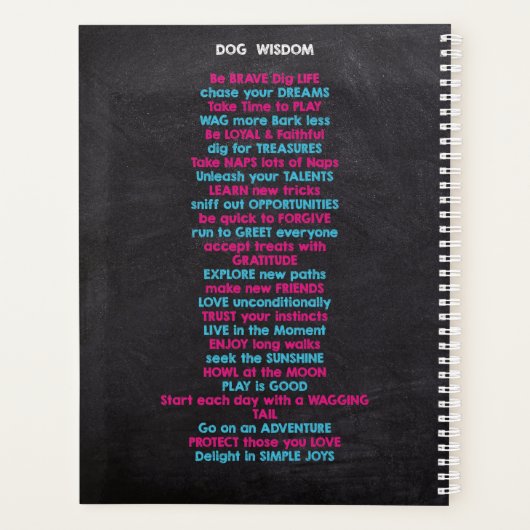 おもしろい犬好き私はサイコホットドッグトレーナー プランナー手帳 (裏面)