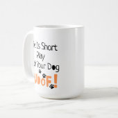 おもしろい犬好き遊は「犬と」Lg コーヒーマグカップ (正面左)