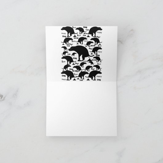 おもしろい犬好き サンキューカード (内部)