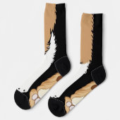 おもしろい犬子犬の足の足前前前前前前前後背 ソックス (左)