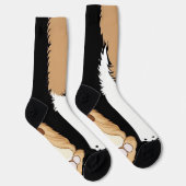 おもしろい犬子犬の足の足前前前前前前前後背 ソックス (右)