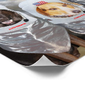 おもしろい犬宇宙飛行士科学ポスター ポスター (角)