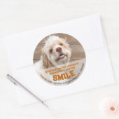 おもしろい犬実在エステートポップ・アートのバイ ラウンドシール (封筒)