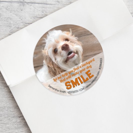 おもしろい犬実在エステートポップ・アートのバイ ラウンドシール