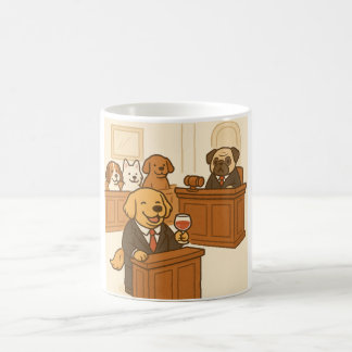 おもしろい犬弁護士 コーヒーマグカップ