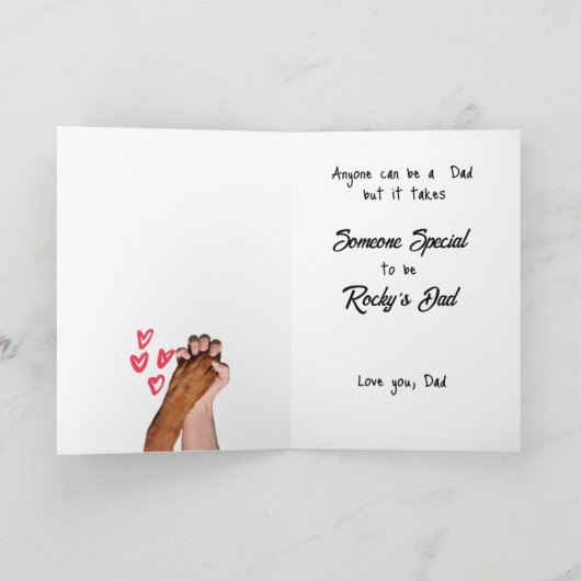 おもしろい犬引用文ファーザーズカスタムデイPhoto Red サンキューカード (内部)