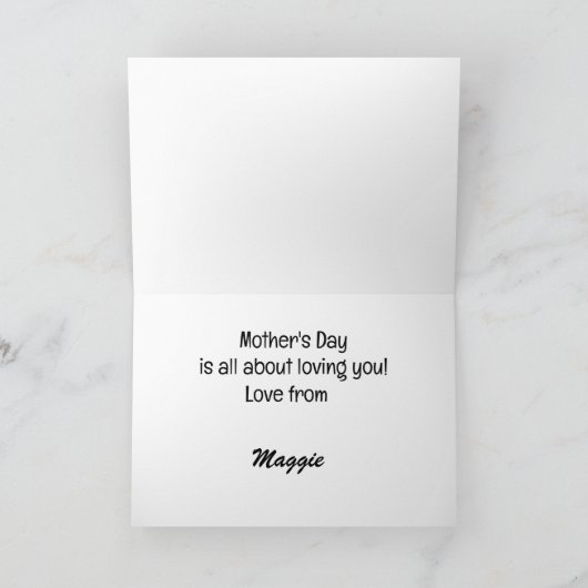 おもしろい犬引用文母の日のカードから犬 シーズンカード (内部)