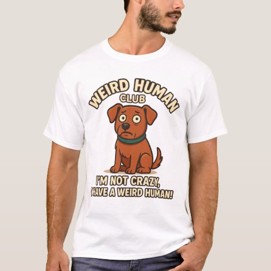 おもしろい犬引用文漫画デザイン Tシャツ (正面)