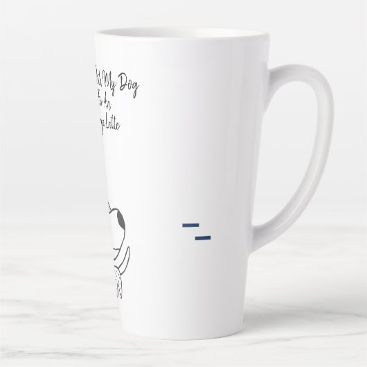 おもしろい犬引用文 カフェラテマグ (右)