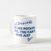 おもしろい犬引用文:サンベルナルドとポテトチップス コーヒーマグカップ (正面左)