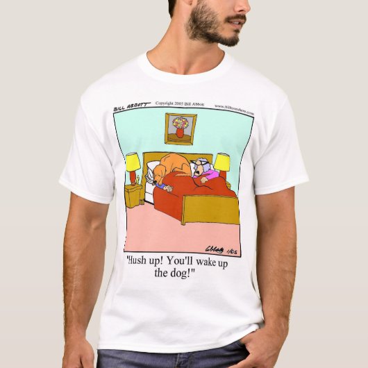 おもしろい犬恋人のTシャツ！ Tシャツ (正面)