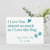 おもしろい犬恋人よ愛するバレンタインデー シーズンカード (スタンド正面)
