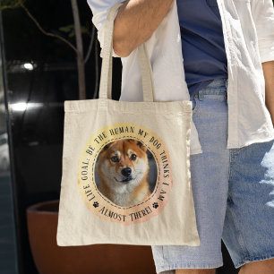 おもしろい犬恋人ギフトライフゴール トートバッグ