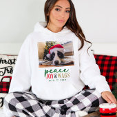 おもしろい犬恋人クリスマスフォトカワイイパーソナライズされた Tシャツ