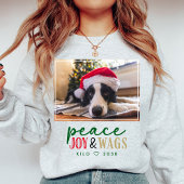 おもしろい犬恋人クリスマスフォトカワイイパーソナライズされた Tシャツ
