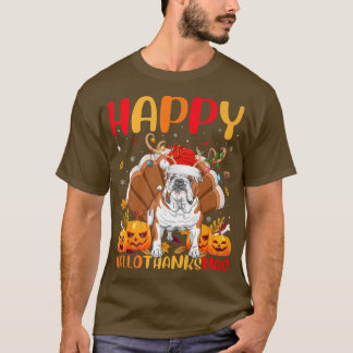 おもしろい犬恋人ハッピーイングリッシュブルドッグHelloThanksM Tシャツ