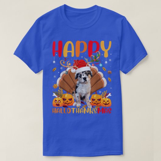 おもしろい犬恋人ハッピーオーストラリアシェパードドッグヘール Tシャツ (デザイン正面)