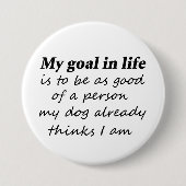 おもしろい犬恋人ペットのユーモアのギフトノベルティボタン 缶バッジ (正面)