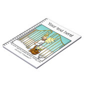 おもしろい犬恋人ユーモアノート ノートブック (左側)