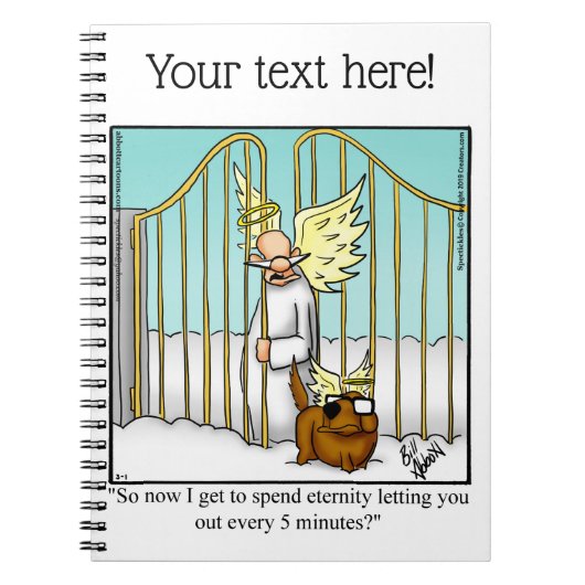 おもしろい犬恋人ユーモアノート ノートブック (正面)