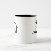 おもしろい犬恋人 ツートーンマグカップ (中央)