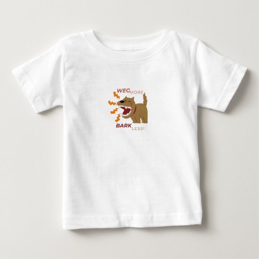 おもしろい犬恋人 ベビーTシャツ (正面)