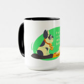 おもしろい犬恋人MUG:「私は懸命を働いているので、私の犬はHa マグカップ (正面左)