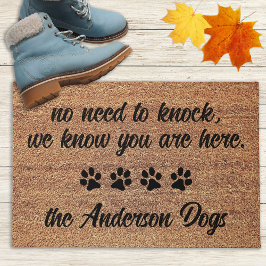 おもしろい犬愛好家をノックすパーソナライズされたる必要なし ドアマット