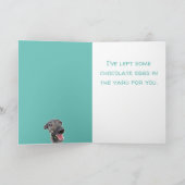 おもしろい犬愛好家イースターカード カード (内部)