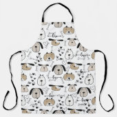 おもしろい犬愛好家 エプロン (正面)