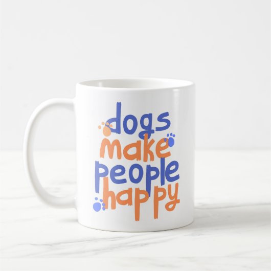 おもしろい犬愛好家 コーヒーマグカップ (左)