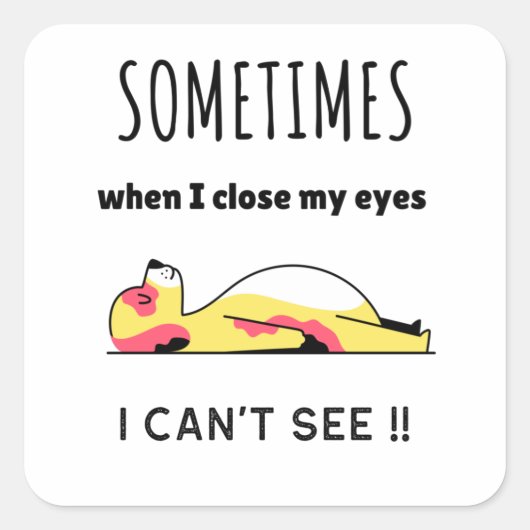 おもしろい犬愛好家 スクエアシール (正面)