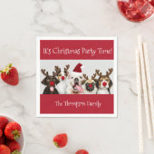 おもしろい犬愛好家 | 名前あり スタンダードカクテルナプキン (インサイチュ)