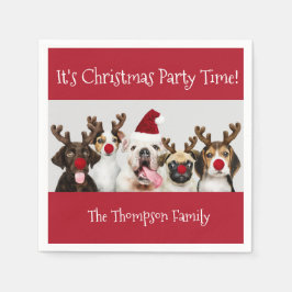 おもしろい犬愛好家 | 名前あり スタンダードカクテルナプキン