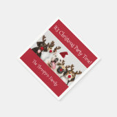 おもしろい犬愛好家 | 名前あり スタンダードカクテルナプキン (角)