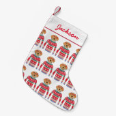 おもしろい犬愛犬醜いクリスマスセーターを着て スモールクリスマスストッキング (正面 (吊り時))
