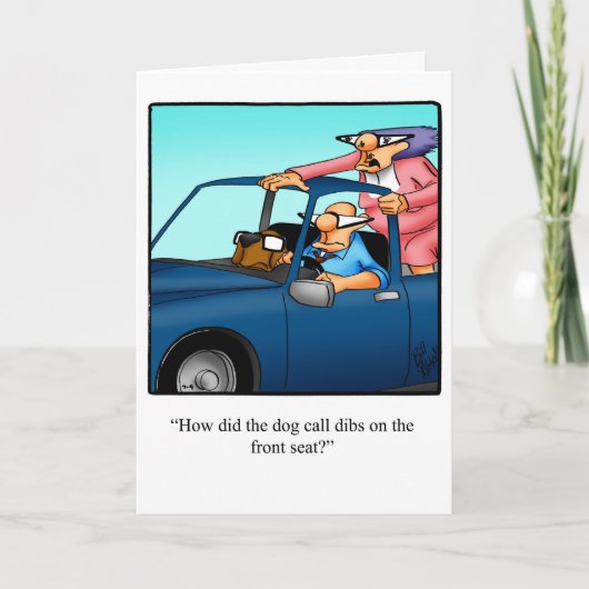 おもしろい犬所有者おめでとうカード カード (正面)