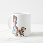 おもしろい犬所有者のマグカップ コーヒーマグカップ (正面左)