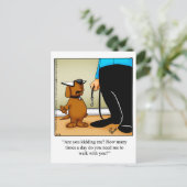 おもしろい犬所有者はがき ポストカード (スタンド正面)