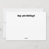 おもしろい犬救済ス・ウォーター・ザ・クリスマスツリー シーズンカード (裏面)