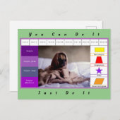 おもしろい犬教育ゲーム ポストカード (正面/裏面)