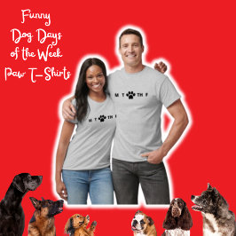 おもしろい犬日のウィークTシャツ Tシャツ