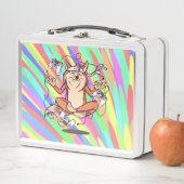 おもしろい犬柴犬ゲームデザイン メタルランチボックス (インサイチュ)