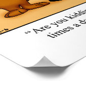 おもしろい犬歩くユーモスポスターギフト ポスター (角)