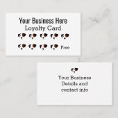 おもしろい犬歩く事業ロイヤリティカード ロイヤリティカード (正面/裏面)