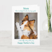 おもしろい犬母の日かわいい犬の写真 カード (正面)