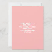 おもしろい犬母ハッピードッグ母の日 カード (裏面)