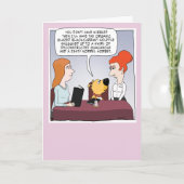 おもしろい犬注文ファンシー饗宴誕生日 カード (正面)