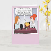 おもしろい犬注文ファンシー饗宴誕生日 カード (黄色い花)